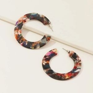⭐3/$30 | Multicolor Colorful Acrylic Hoop Earrings